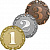Комплект медалей Сандал  (размер: 70 цвет: золото/серебро/бронза)
