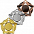 Медаль Звезда (размер: 60 цвет: золото)