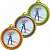 Медаль биатлон (размер: 55 цвет: золото/красный)