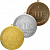 Комплект медалей Сухона (3 медали) (Размер: 70 Цвет: золото/серебро/бронза)