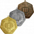 Комплект медалей Сойга (3 медали) (Размер: 80 Цвет: золото/серебро/бронза)