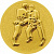 Эмблема Дзюдо (размер: 50 мм, цвет: золото)