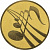 Эмблема музыка (размер: 25 мм, цвет: золото)